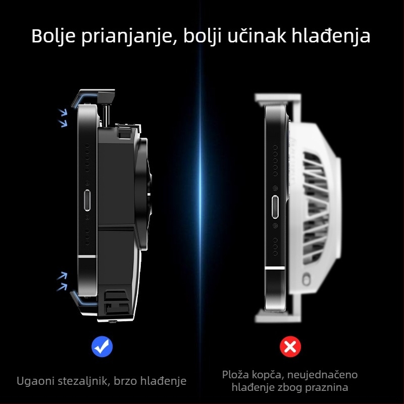 MEMO DLA3 Hlađenje za mobitel s poluvodičkim hlađenjem i prikazom temperature, Type-C, 8W