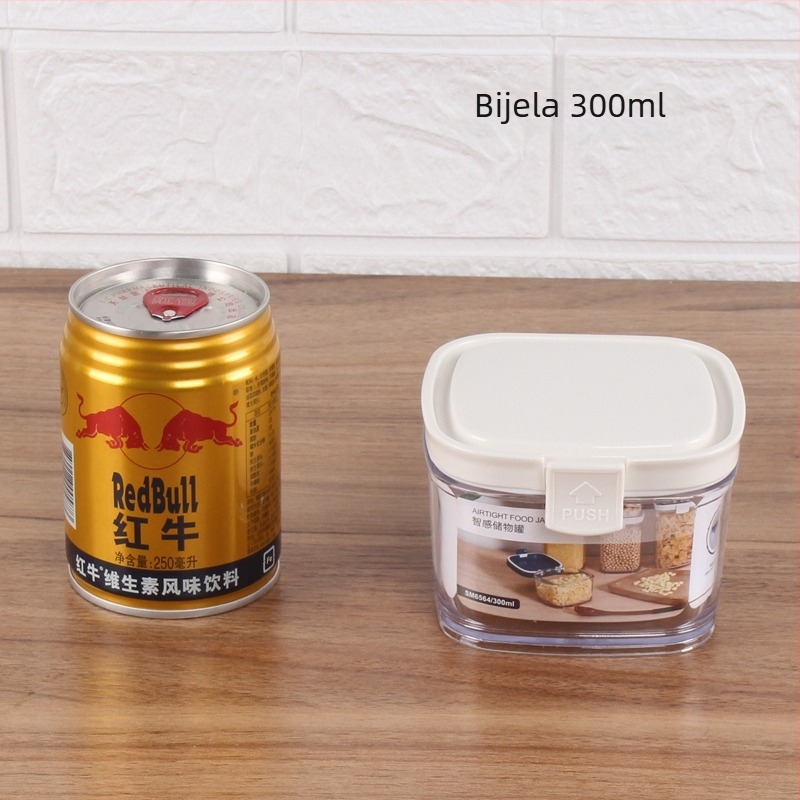 Kvadratna plastična posuda za kućnu pohranu hrane, otporna na vlagu, ispod 300 ml, materijal: svila cvijeta