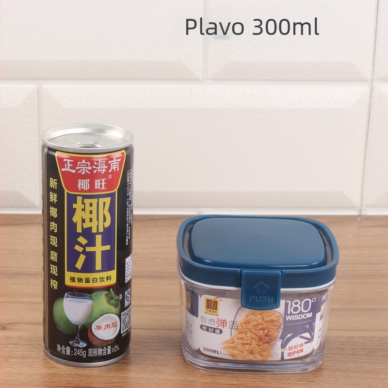 Kvadratna plastična posuda za kućnu pohranu hrane, otporna na vlagu, ispod 300 ml, materijal: svila cvijeta