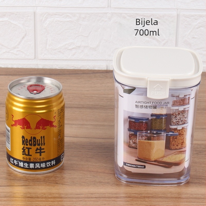 Kvadratna plastična posuda za kućnu pohranu hrane, otporna na vlagu, ispod 300 ml, materijal: svila cvijeta