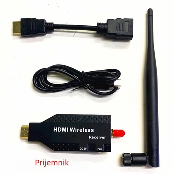 HDMI WiFi proširivač za unutarnju upotrebu, domet 50 m, 1080p, daljinsko buđenje, upravljanje napajanjem