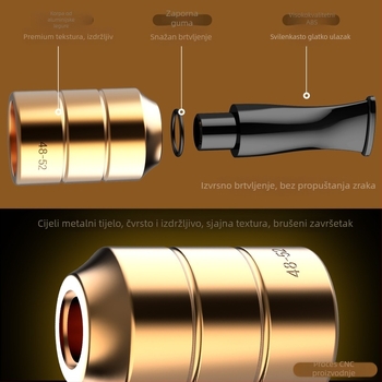 Aluminijski usnik za cigare, četverodjelni poklon set, lagani luksuz, novi kineski stil, mogućnost prilagodbe