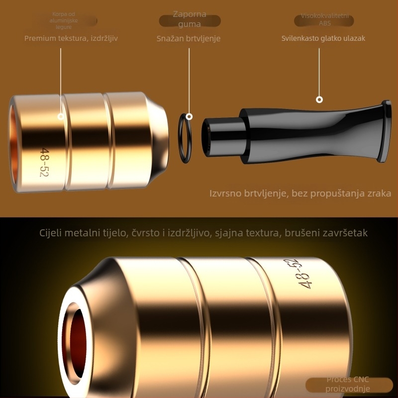Aluminijski usnik za cigare, četverodjelni poklon set, lagani luksuz, novi kineski stil, mogućnost prilagodbe