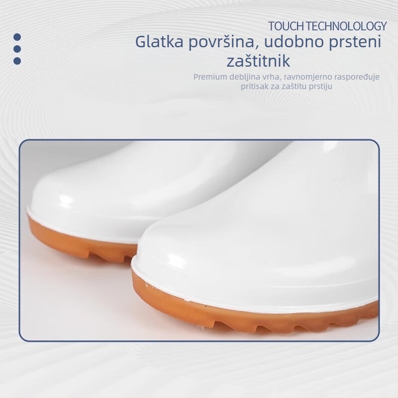 Unisex cipele za higijenu hrane – vodootporne i otporne na ulje, protuklizne, otporne na kiseline i lužine, sa srednje visokim cilindrom, plastične kišne čizme