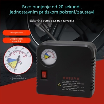 Prijenosni dvocilindrični električni inflator za gume motociklima, 48V/60V/72V, s digitalnim zaslonom