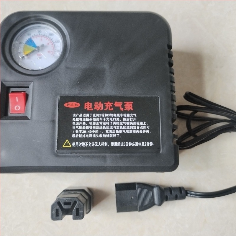 Prijenosni dvocilindrični električni inflator za gume motociklima, 48V/60V/72V, s digitalnim zaslonom