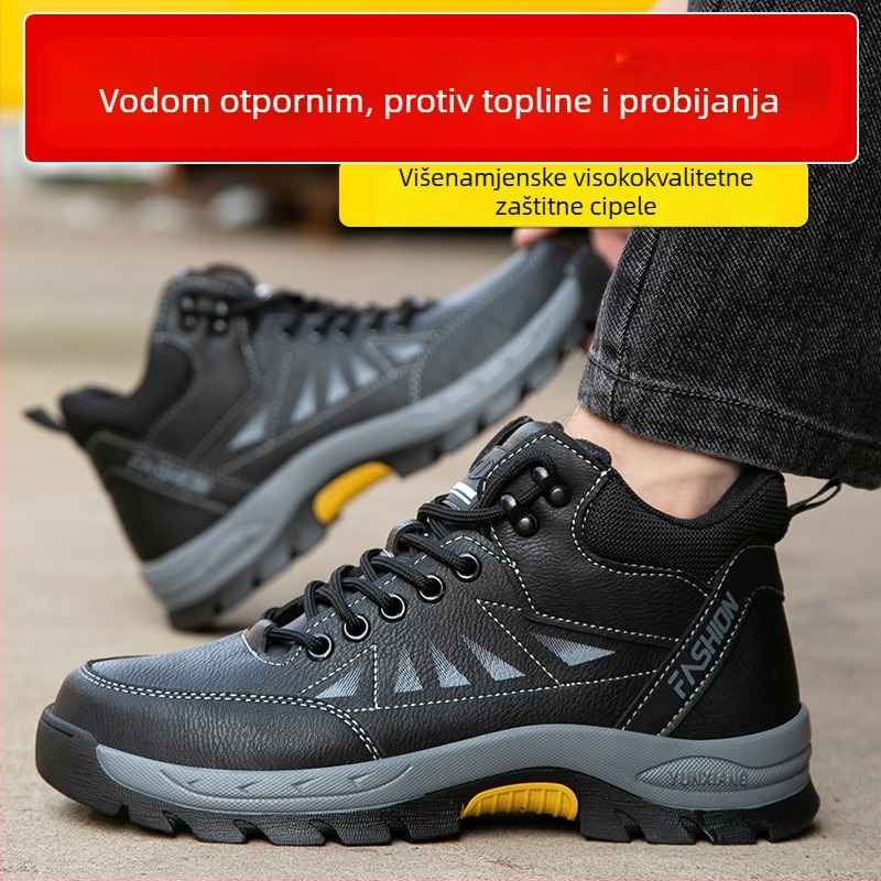 Radne cipele s visokim gornjim dijelom, fleec podstava, zaštita od udara i probijanja, izolacija