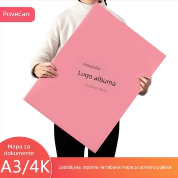 Plastični umjetnički portfelj A2/A3 s 4 džepa za skice i crteže