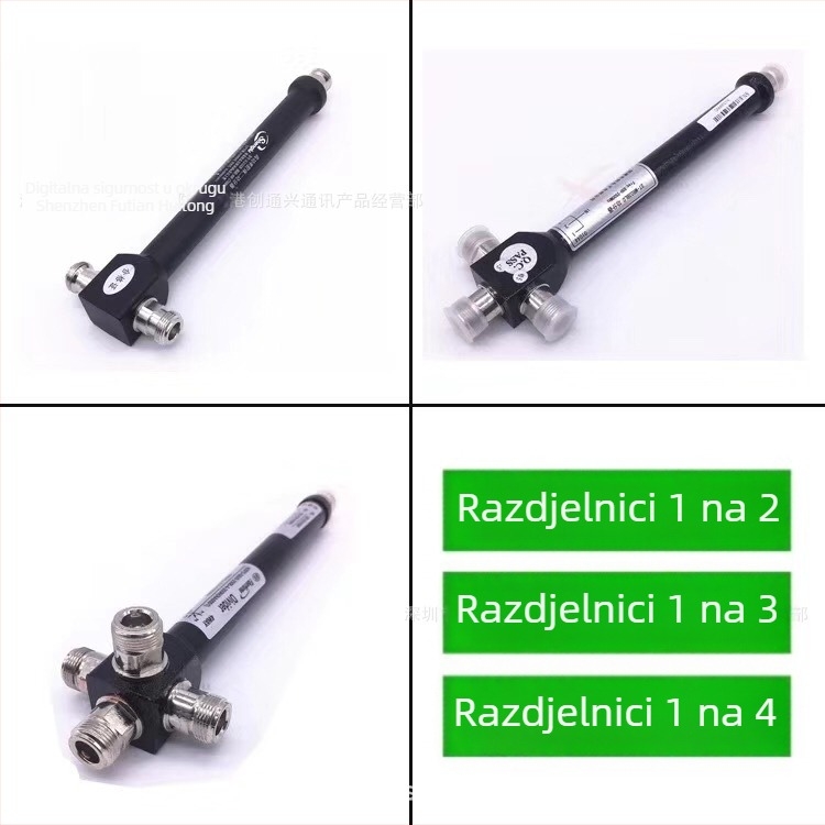 RF razdjelnik snage 1x2/1x3/1x4 za signal mobilnog telefona, raspon 700-2700 MHz, OEM