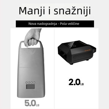 Električna pumpa za SUP s dvostupanjskim inteligentnim napuhivanjem, dvostruki cilindar, 72V, 120W, digitalni zaslon