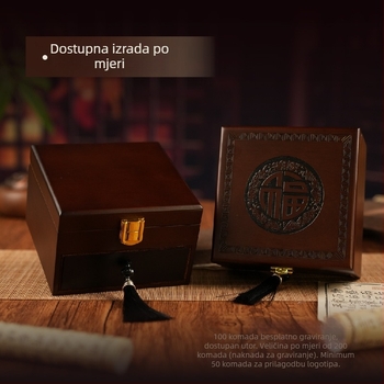Drvena kutija za pohranu narukvica, dvostruki sloj pakiranja nakita — Fifth Generation Craftsman