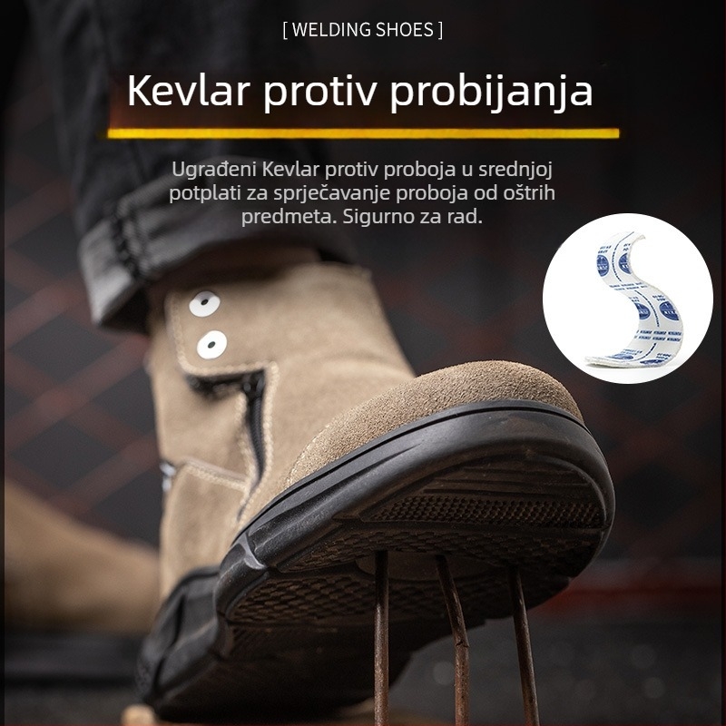 Lu Quan zaštitne cipele: otporne na udarce i proboj, zaštita od probijanja, koža s fleec podstavom
