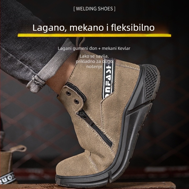 Lu Quan zaštitne cipele: otporne na udarce i proboj, zaštita od probijanja, koža s fleec podstavom