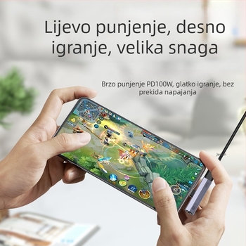 Type-C 2-u-1 audio pretvarač za slušalice i punjenje — PD100W brzo punjenje, digitalno dekodiranje zvuka, kompatibilno s Huawei, Xiaomi, Honor, Oppo, iPhone 17 i drugi USB-C uređaji