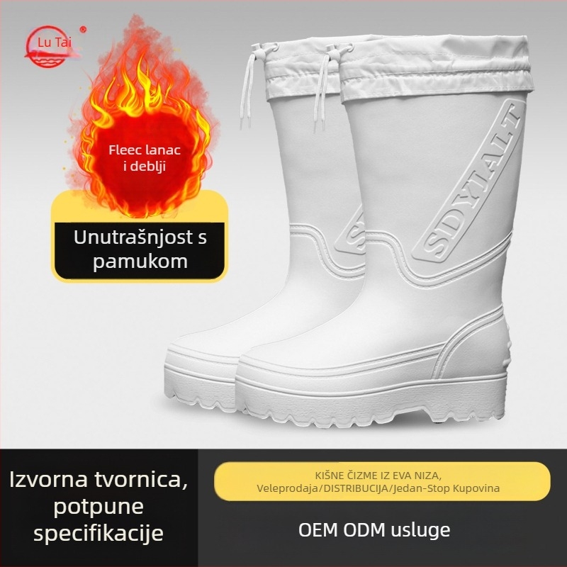 Zimske kišne čizme s EVA gornjim dijelom i đonom, visokim ševom, pamuk podstavom, jednovrstanom đonom, protuklizne