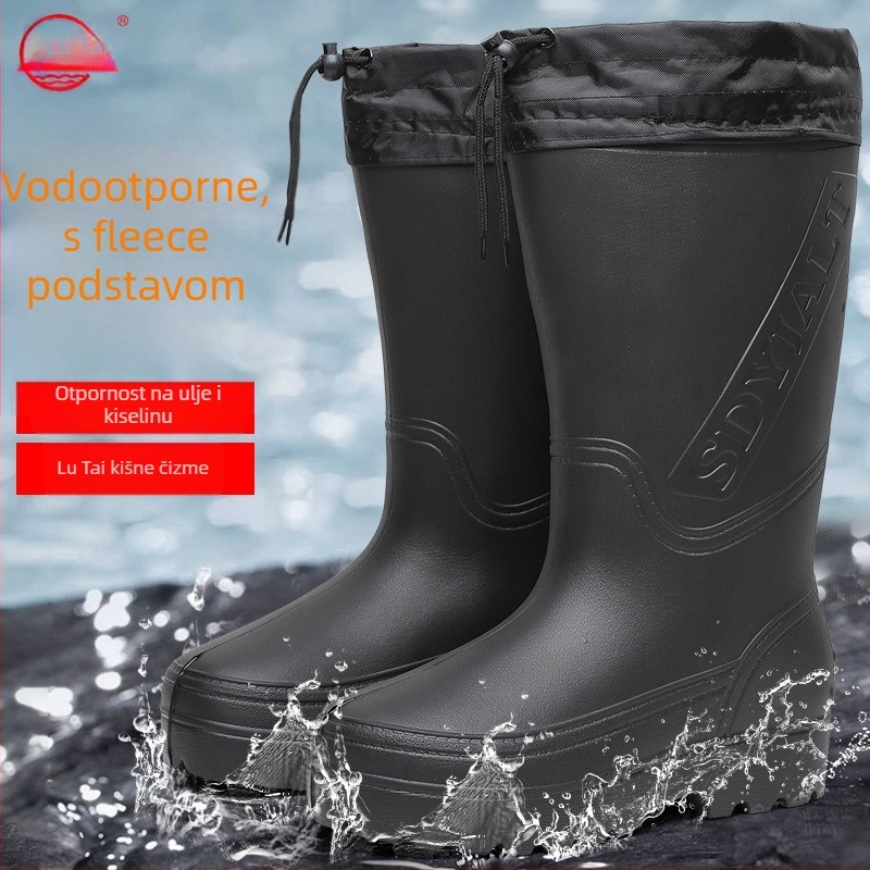 Zimske kišne čizme s EVA gornjim dijelom i đonom, visokim ševom, pamuk podstavom, jednovrstanom đonom, protuklizne