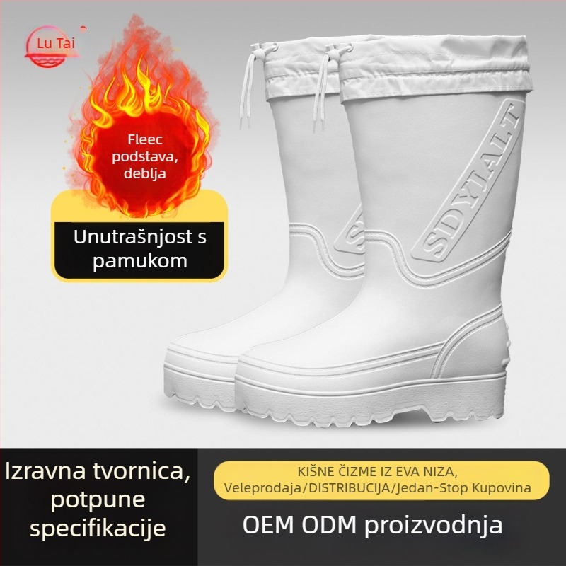 Zimske kišne čizme s EVA gornjim dijelom i đonom, visokim ševom, pamuk podstavom, jednovrstanom đonom, protuklizne