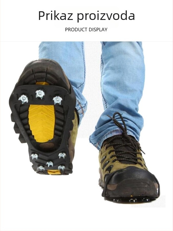 LX silikonski kramponi za cipele s 10 zubima, zimsko planinarenje, protuklizno