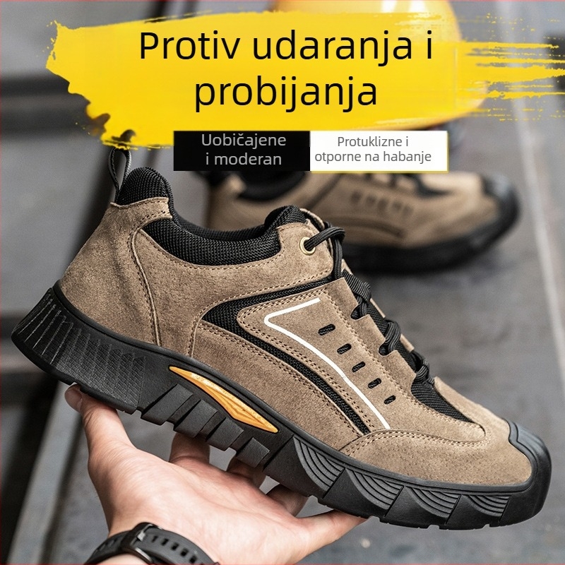 Cipele za zaštitu na radu s čeličnim prstom, otporne na probijanje, otporne na udarce, otporne na habanje, niski kroj