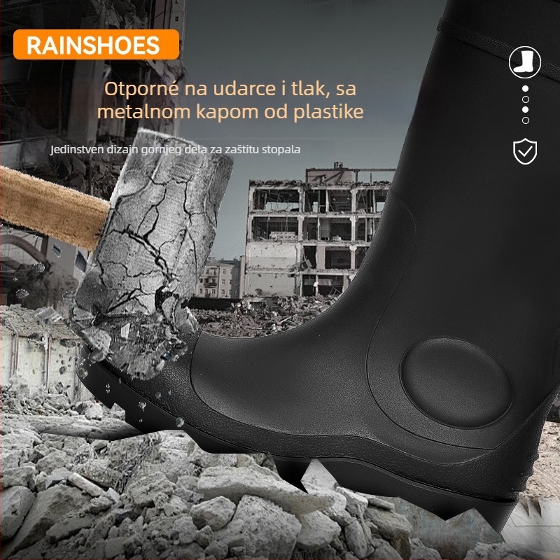 Gumene radne čizme za kišu – vodootporne, otporne na udarce