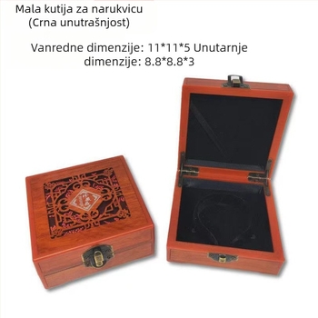 Kutija za prikaz narukvice, materijal od imitacijskog drveta, unutarnje pakiranje, poklon kutija, pakiranje nakita