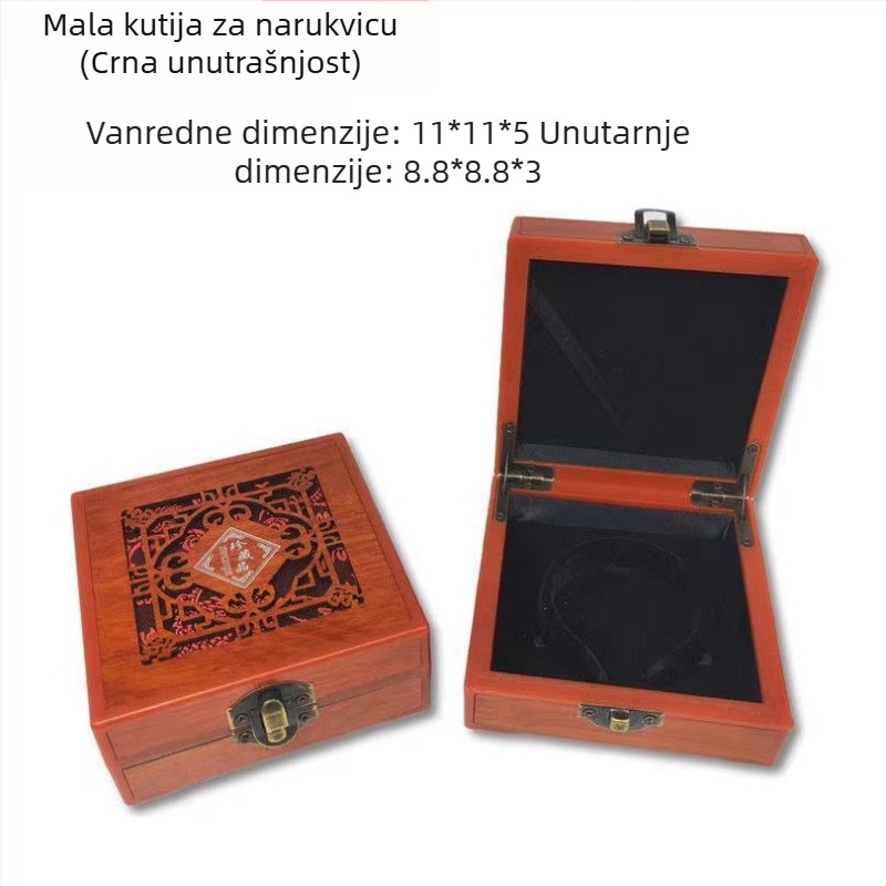 Kutija za prikaz narukvice, materijal od imitacijskog drveta, unutarnje pakiranje, poklon kutija, pakiranje nakita