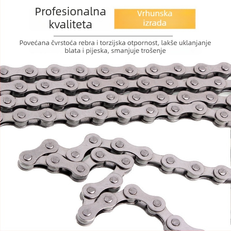 Lanac za bicikl za dječja kolica i planinski bicikl, jednosmjerni, s magičnom kopčom, lanac s varijabilnom brzinom 6789 razina