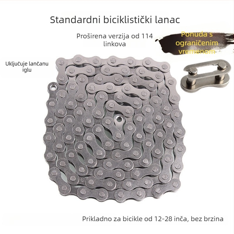 Lanac za bicikl za dječja kolica i planinski bicikl, jednosmjerni, s magičnom kopčom, lanac s varijabilnom brzinom 6789 razina