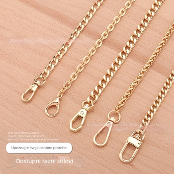 Crossbody torba s vijčanom lančanim remenom, metalni lanac za zamjenu, lakirana površina, Qisheng hardware, prilagodljiva
