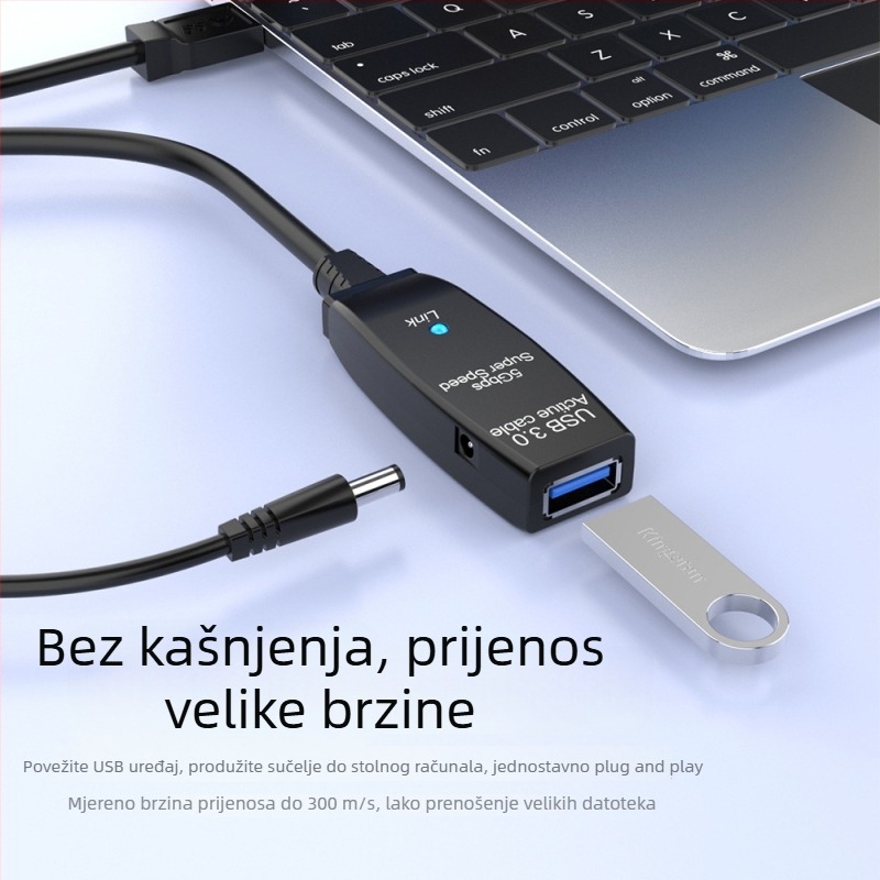 USB 3.0 produžni kabel za konferencijske kamere, muško–ženski priključak, s pojačivačem signala