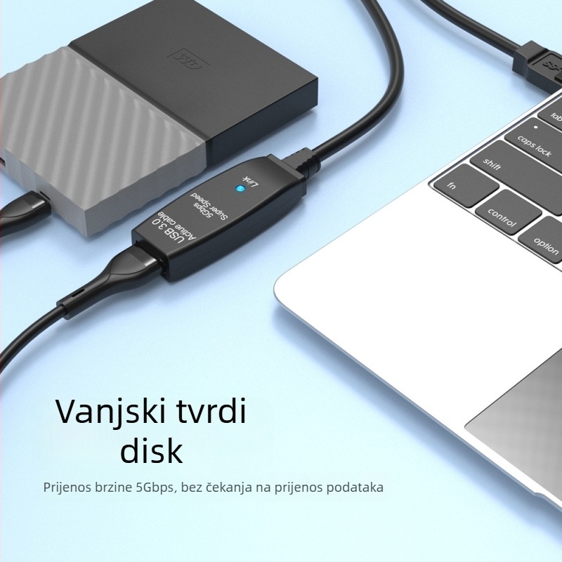 USB 3.0 produžni kabel za konferencijske kamere, muško–ženski priključak, s pojačivačem signala