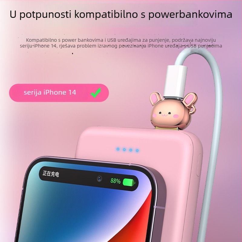 Adapter od cinkovog legura s karikaturom zeca: Type-C na USB-A muški adapter i USB-A muški na Type-C ženski konverter; kompatibilan s nekim Apple uređajima