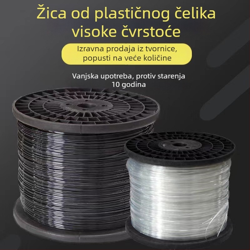 Visokočvrsto plastično uže za plastenik – podrška foliji i mreži, uže za lozu i marakuju, poliester uže