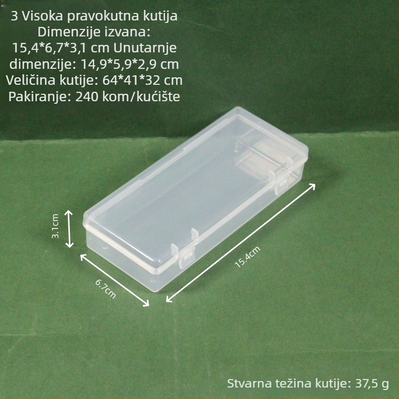 Kutija za skladištenje na stolu, PP plastika, pravokutna, za organiziranje dodataka za mobitel, nakita i malih dijelova