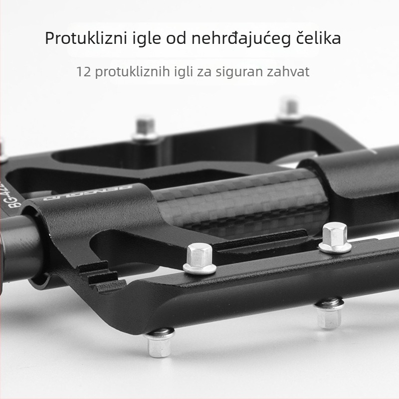 WOTI Bg-4223 Pedale s tri ležaje, karbonska cijev, za cestovne i planinske bicikle, tijelo od aluminijske legure