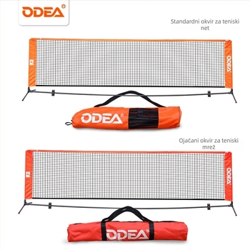 Dječja prijenosna standardna tenis mreža s okvirom, sklopiva za vanjsku obuku — Odea/Oudier, polipropilen, proizvodni kod 008, tenis