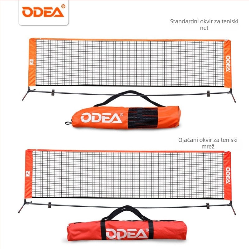 Dječja prijenosna standardna tenis mreža s okvirom, sklopiva za vanjsku obuku — Odea/Oudier, polipropilen, proizvodni kod 008, tenis