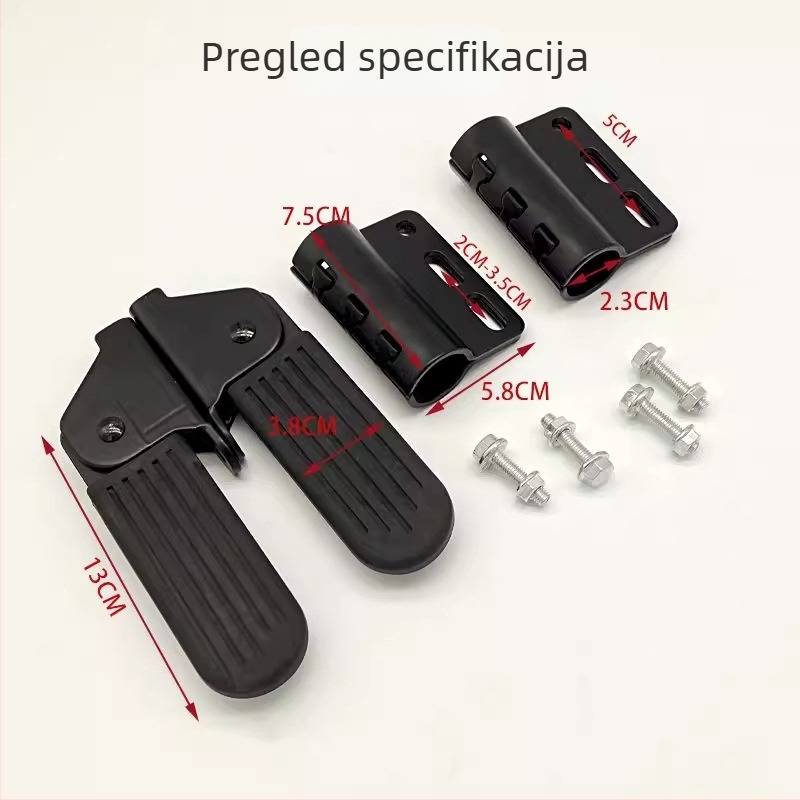 Prednje pedalo s gumom i pečenim premazom