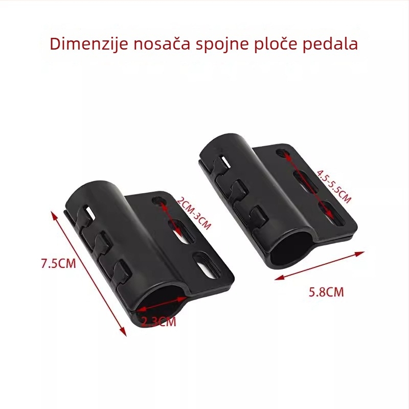 Prednje pedalo s gumom i pečenim premazom