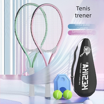 Trening raketa za tenis s aluminijskim okvirom, težina 95–100 g, horizontalno gađanje, pogodna za početnike; za stolni tenis i tenis s perjem