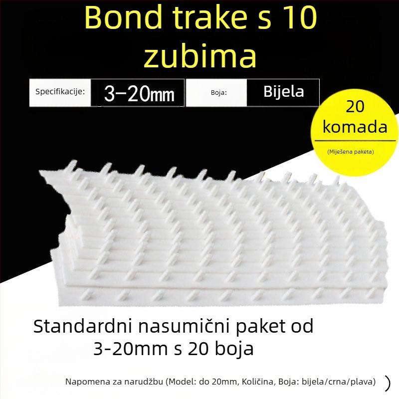 Plastični bočni kutni klip jt-w, pakiranje u kutiji, Clever accounting