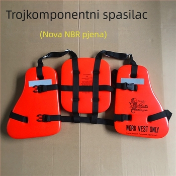 Trodjelni morski prsluk za spašavanje DRY-C/XL-100, Starlint, CCS certificiran, >74N uzgon, sukladnost GB/T32227-2015, za ribolov