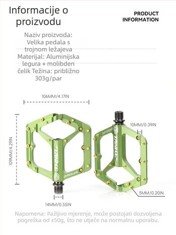 TANKE TP-53 CNC pedale od aluminijske legure za planinski bicikl