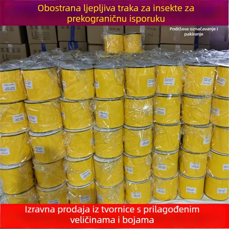 Dvostrano ljepilna traka za insekte za staklenike i vrtove, plastična, marka Xin Zhi Yuan, pogodna za prekogranični izvoz