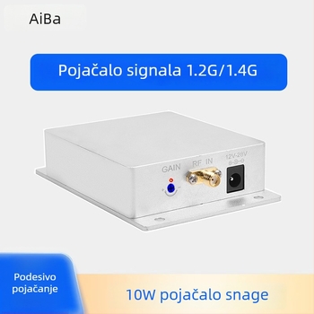 Bežični pojačivač signala za drona 1.2G/1.4G — 10W snage, prilagodljiv dobitak, poboljšanje prijenosa videa