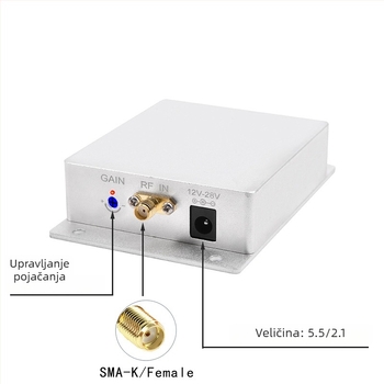 Bežični pojačivač signala za drona 1.2G/1.4G — 10W snage, prilagodljiv dobitak, poboljšanje prijenosa videa