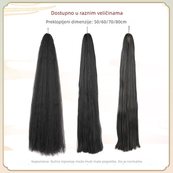Dugačka Hanfu perika s toplinsko otporna žicom, antički/retro stil, za DIY frizuru