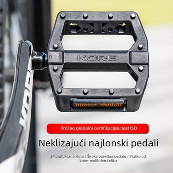 KORE K916 Najlonska sklopiva pedala za bicikl s reflektorom, univerzalna kompatibilnost