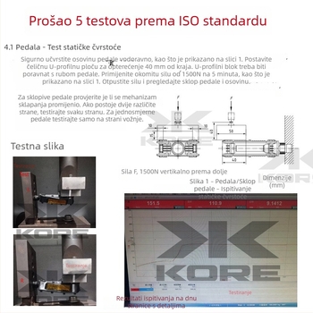 KORE K916 Najlonska sklopiva pedala za bicikl s reflektorom, univerzalna kompatibilnost