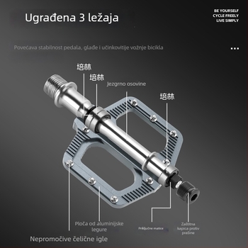 Pedale za bicikl – aluminijska legura, West Rider, model YP0802139, kompatibilni s biciklima